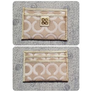 COACH Signature Parker OP Art Card Case